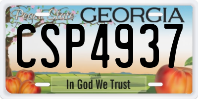 GA license plate CSP4937
