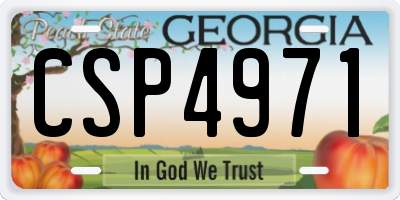 GA license plate CSP4971