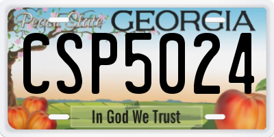GA license plate CSP5024