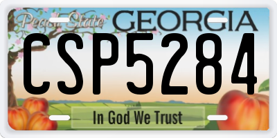 GA license plate CSP5284