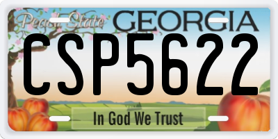 GA license plate CSP5622