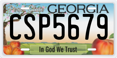 GA license plate CSP5679
