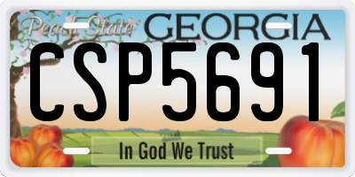 GA license plate CSP5691