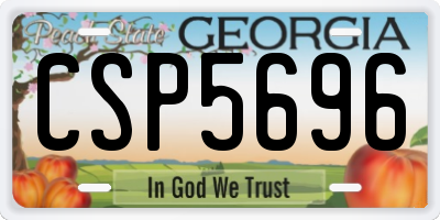 GA license plate CSP5696