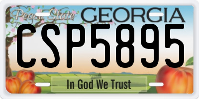 GA license plate CSP5895