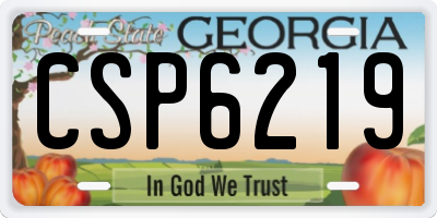 GA license plate CSP6219