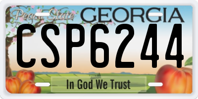 GA license plate CSP6244