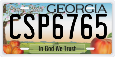 GA license plate CSP6765