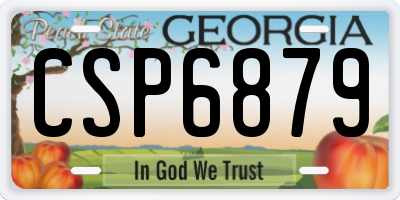 GA license plate CSP6879