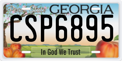 GA license plate CSP6895