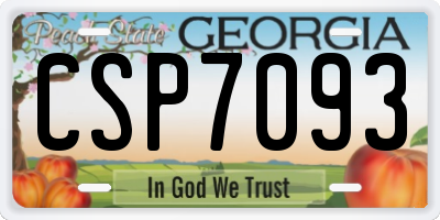 GA license plate CSP7093