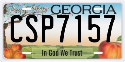 GA license plate CSP7157