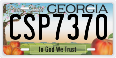 GA license plate CSP7370