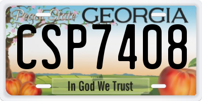 GA license plate CSP7408
