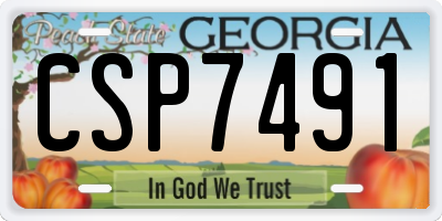 GA license plate CSP7491
