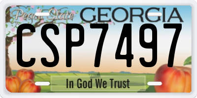 GA license plate CSP7497