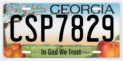 GA license plate CSP7829