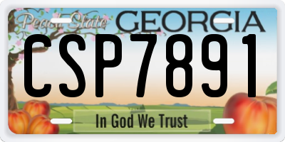 GA license plate CSP7891