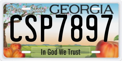 GA license plate CSP7897