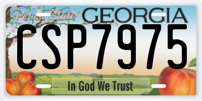 GA license plate CSP7975