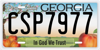 GA license plate CSP7977