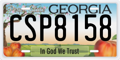 GA license plate CSP8158