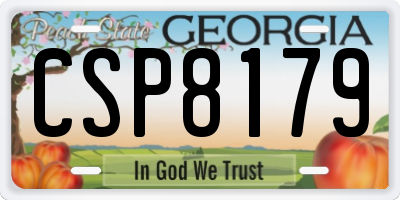 GA license plate CSP8179
