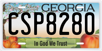GA license plate CSP8280