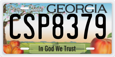 GA license plate CSP8379