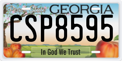 GA license plate CSP8595