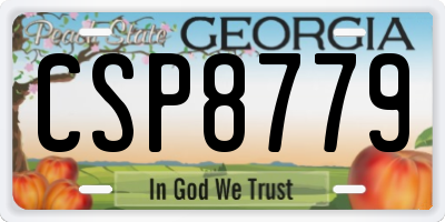 GA license plate CSP8779