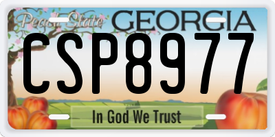 GA license plate CSP8977