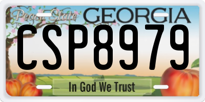 GA license plate CSP8979