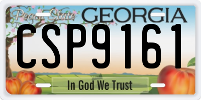 GA license plate CSP9161
