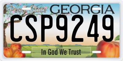 GA license plate CSP9249