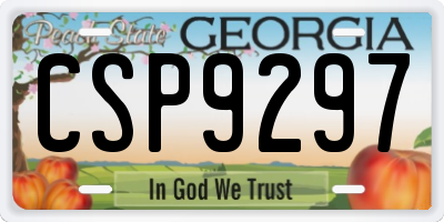 GA license plate CSP9297