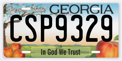 GA license plate CSP9329