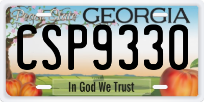 GA license plate CSP9330