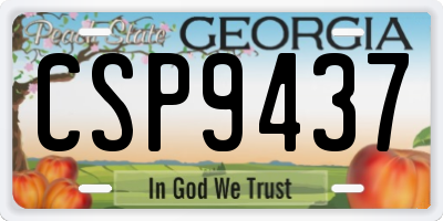 GA license plate CSP9437