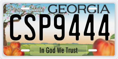 GA license plate CSP9444