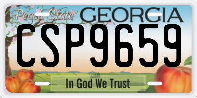 GA license plate CSP9659