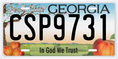 GA license plate CSP9731