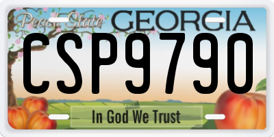 GA license plate CSP9790