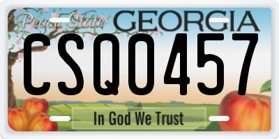 GA license plate CSQ0457