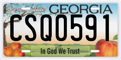 GA license plate CSQ0591