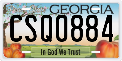 GA license plate CSQ0884