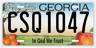 GA license plate CSQ1047