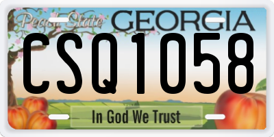 GA license plate CSQ1058