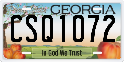 GA license plate CSQ1072