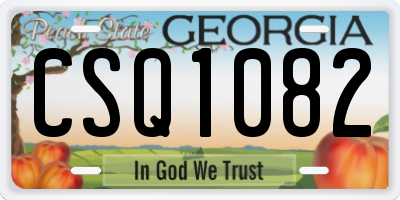 GA license plate CSQ1082